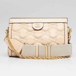Gucci Beige GG Matelasse Leather Ophidia Small Shoulder Bag